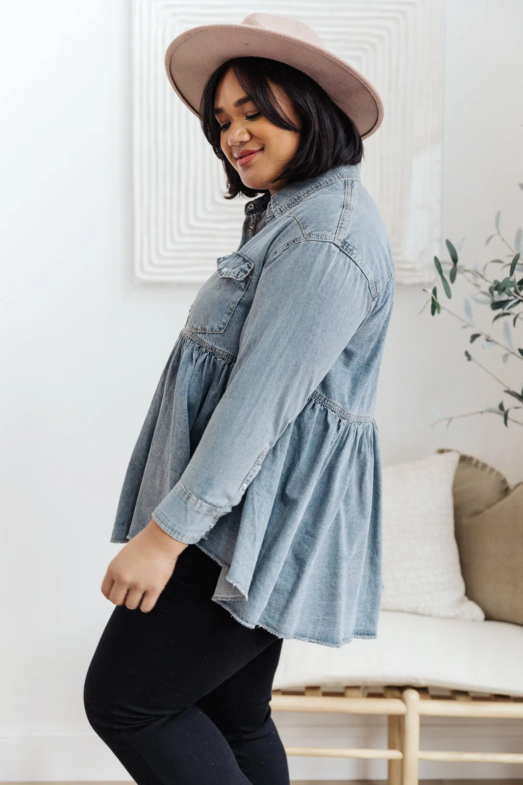 Just Float On Jacket In Denim