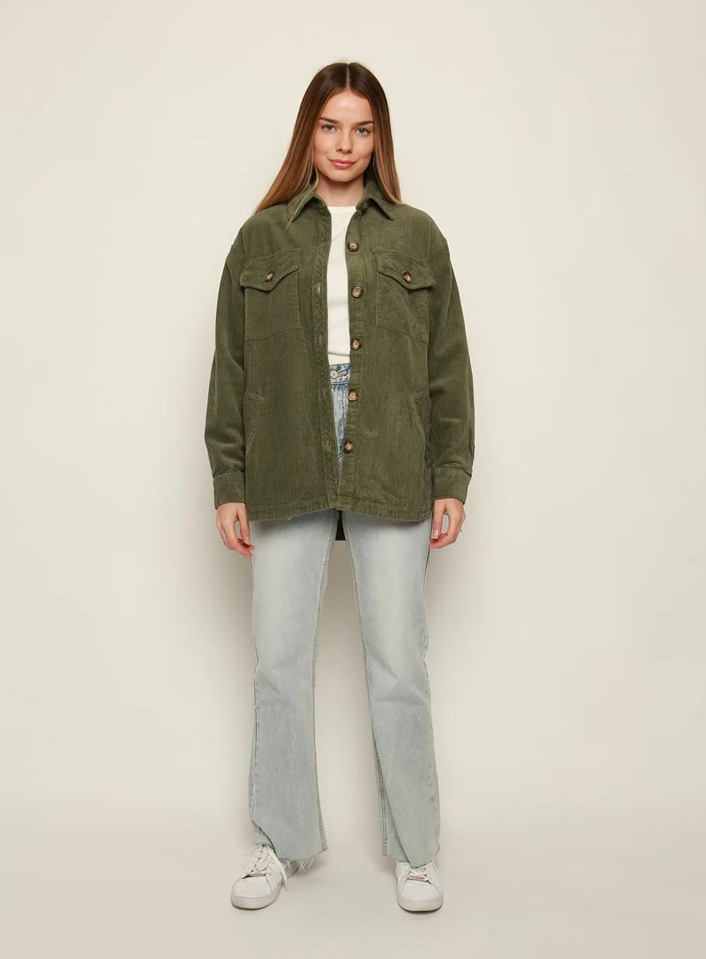 Keiren Cord Jacket-MOSS