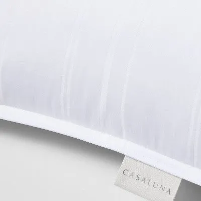 King Medium Firm Down Bed Pillow White - Casaluna