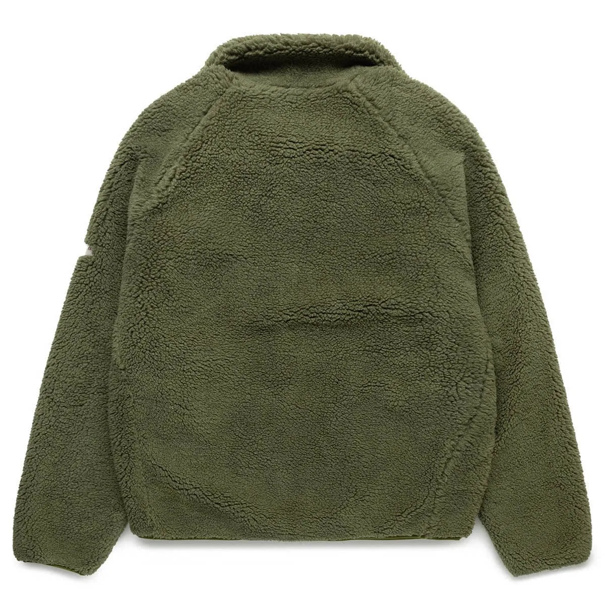 KNIT PANELED FLEECE JACKET