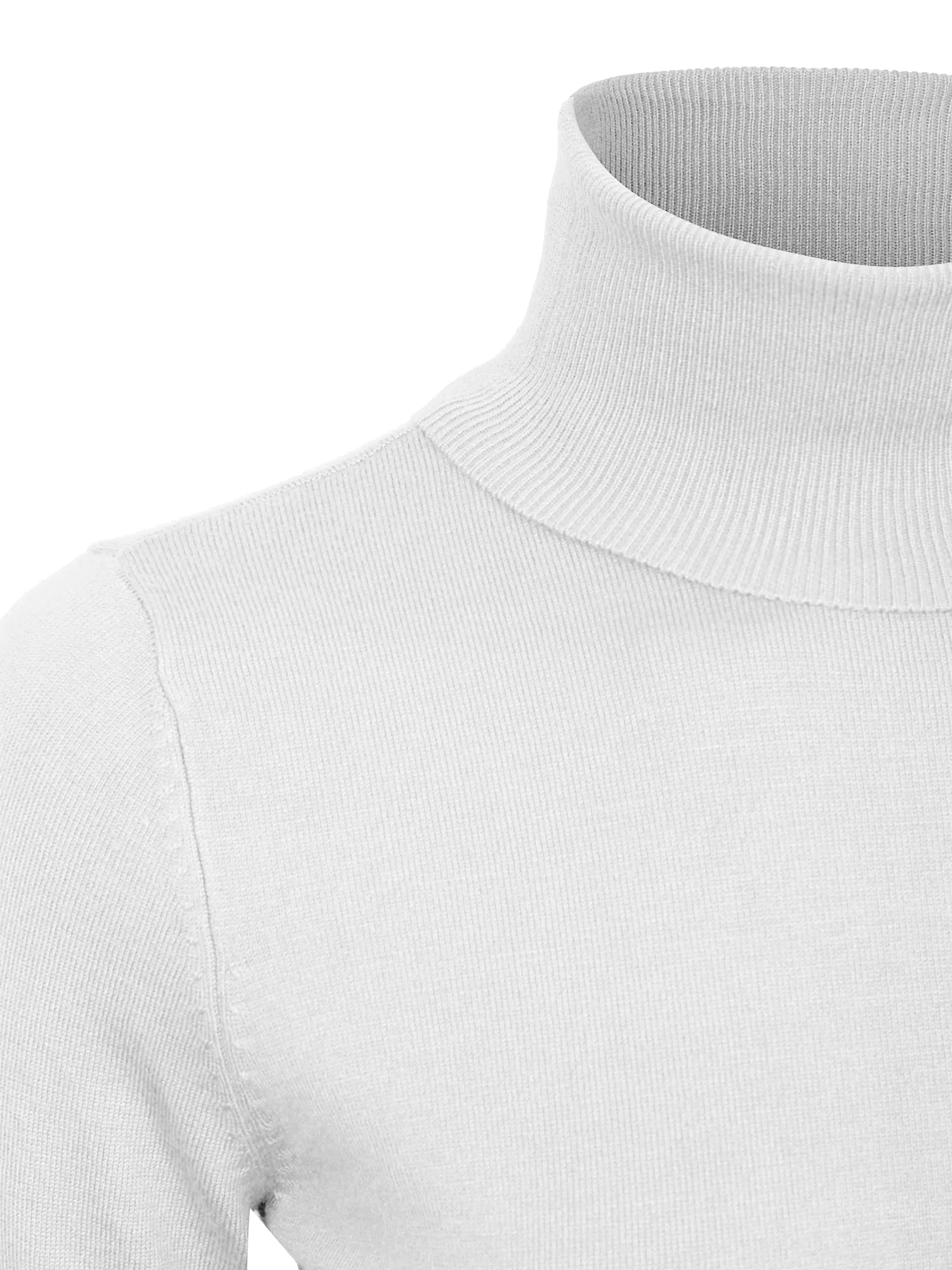 KOGMO Womens Solid Long Sleeve Turtleneck Knit Sweater (S-XL)