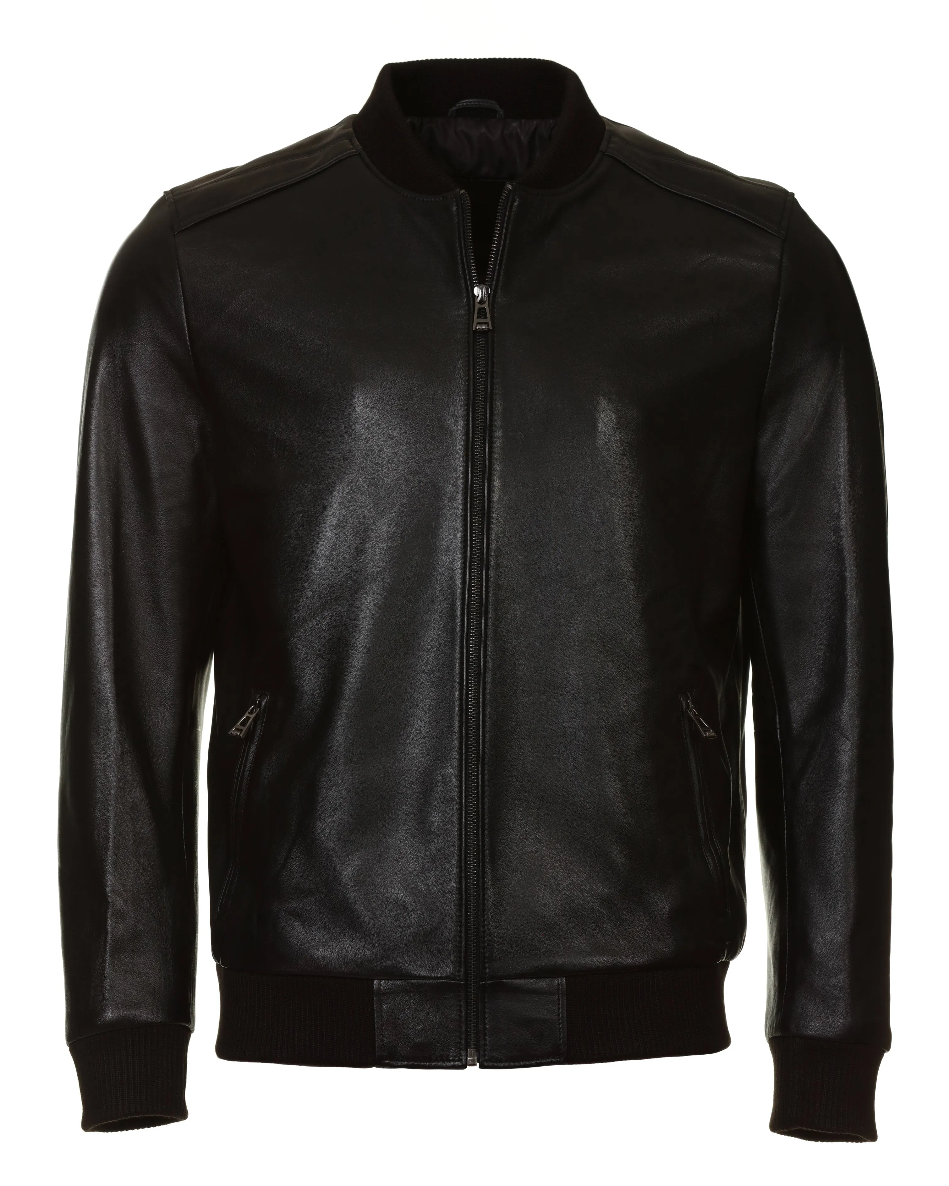 Lambskin Leather Jacket - Minimal Black