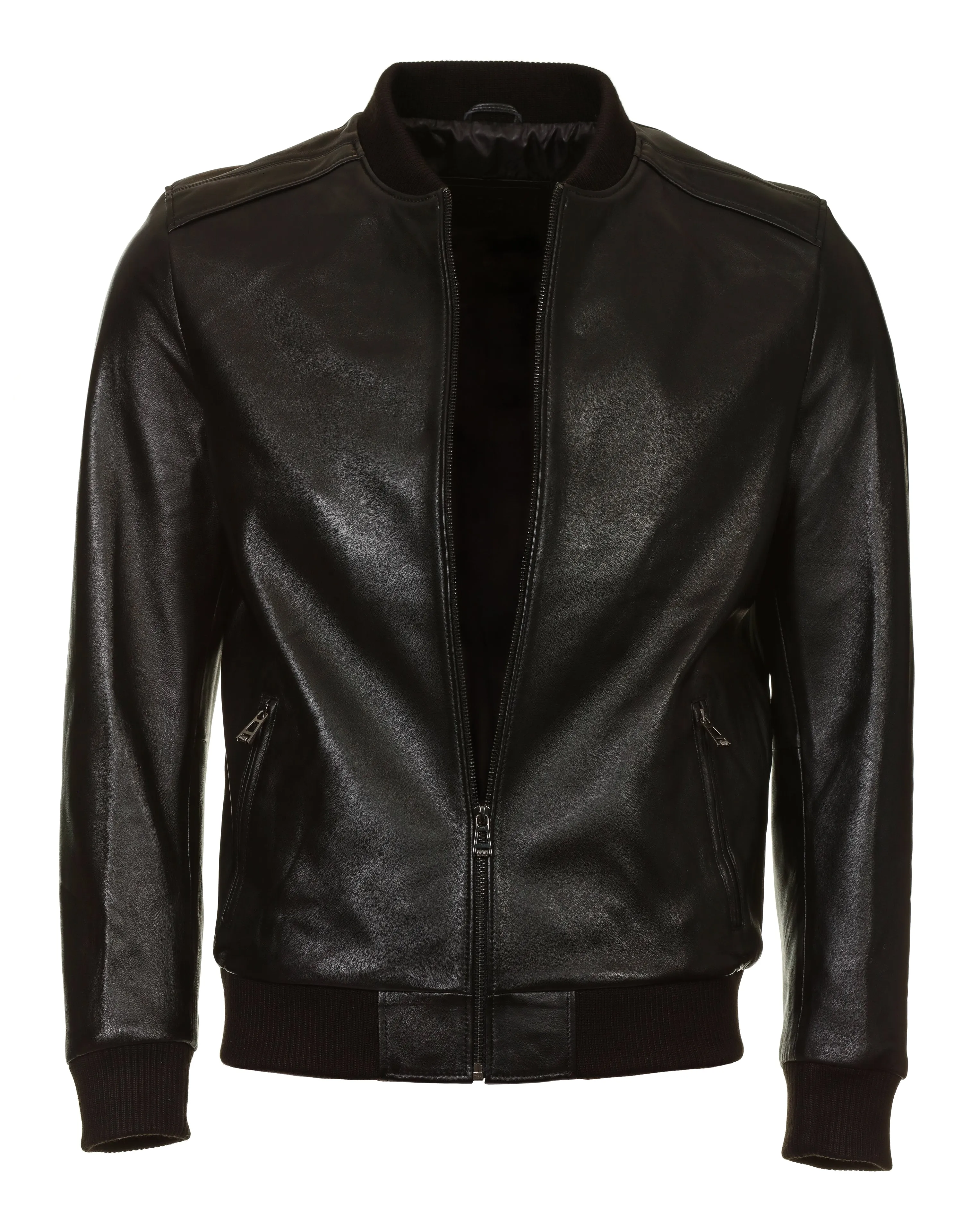 Lambskin Leather Jacket - Minimal Black