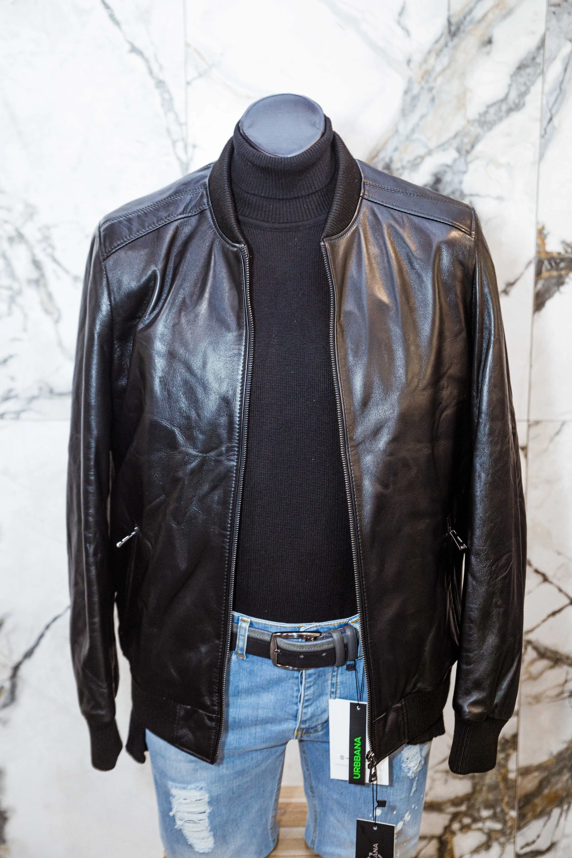 Lambskin Leather Jacket - Minimal Black