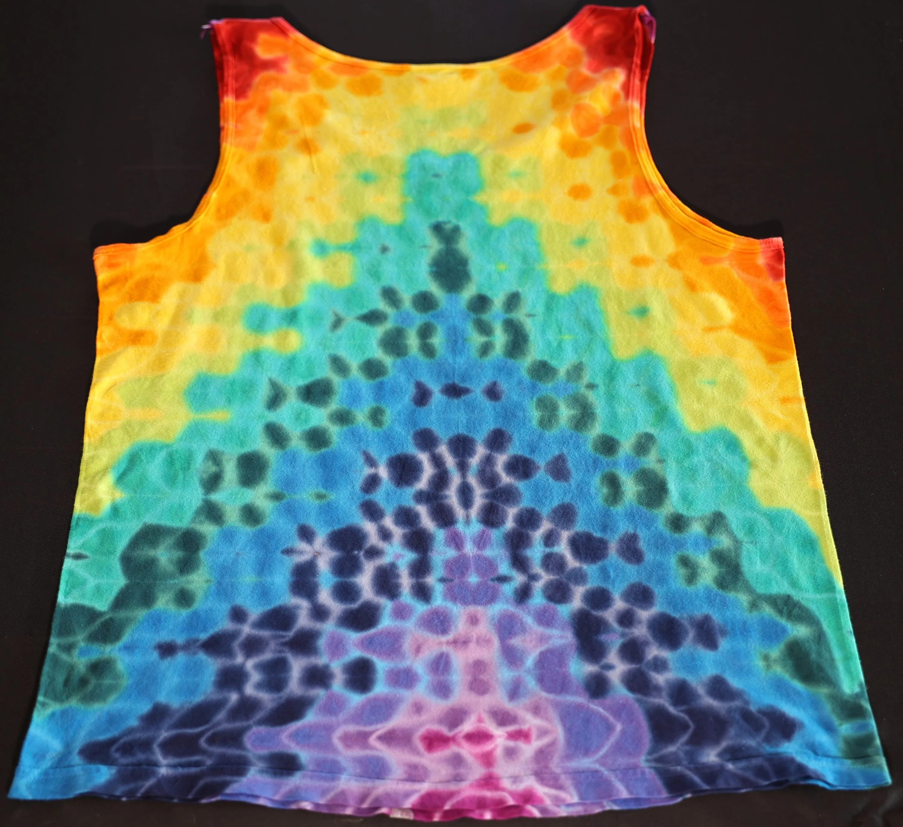 Large Heatwave.V6-a Tie Dye on a Comfort Colors Ringspun Cotton Tank Top *Doh! Scratch and Dent Special Read Description