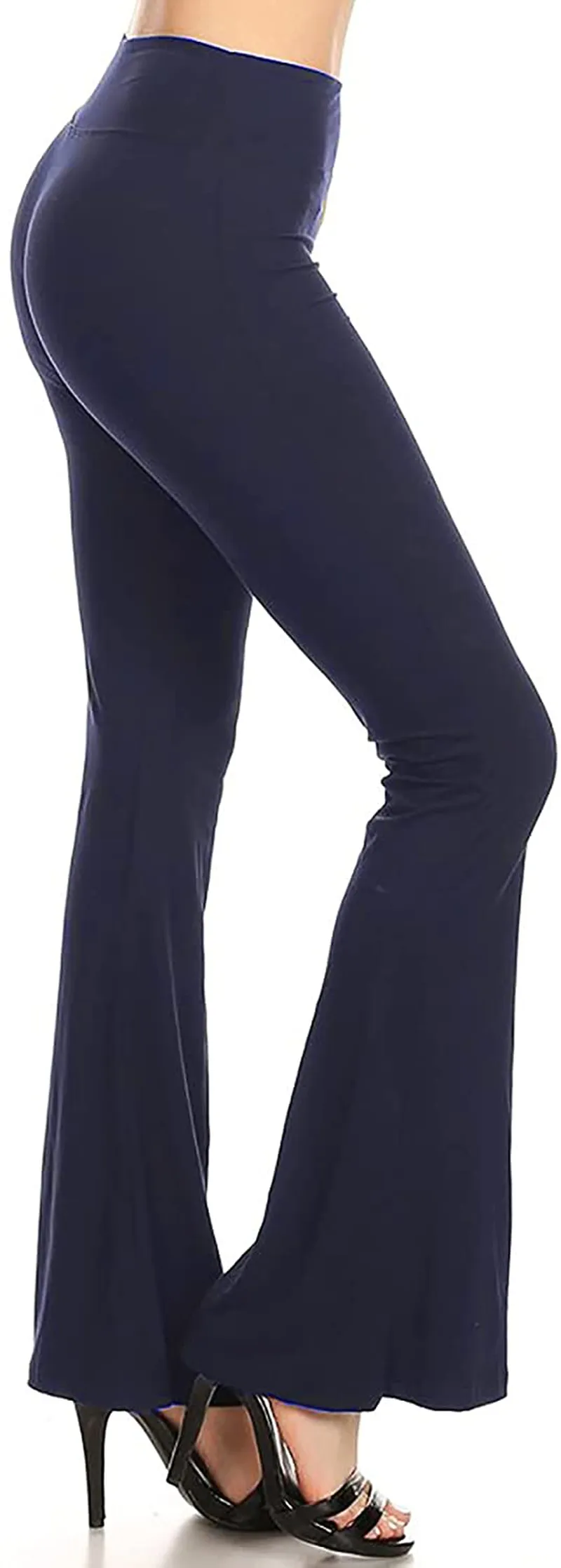 Leggings Depot Women's Flared Casual, Work, Lounge Palazzo Pants-Wide Leg