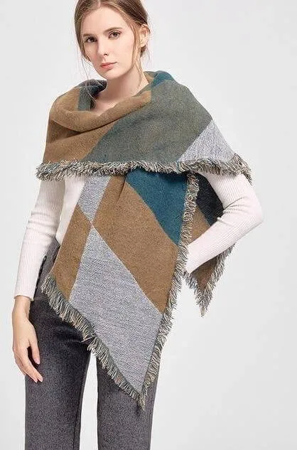 Luxury Women's Shawls Winter Warm Scarf