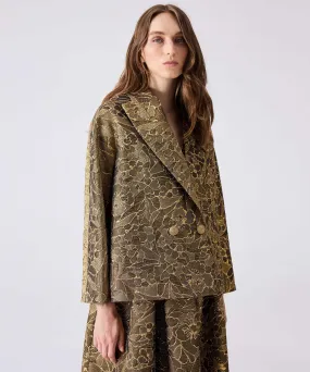 Machka Brocade Coat Gold