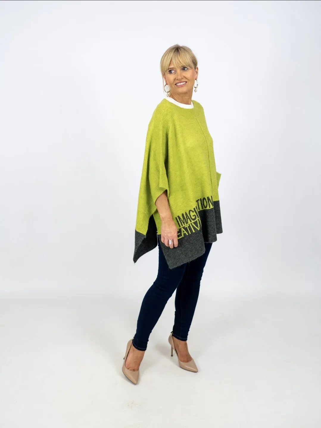 Md'M Green Poncho