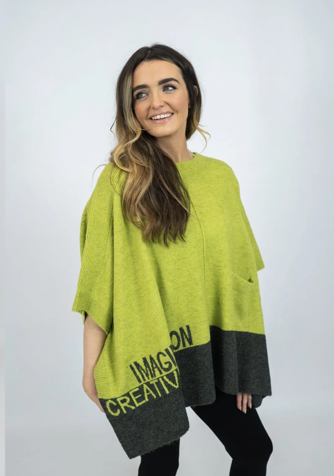 Md'M Green Poncho