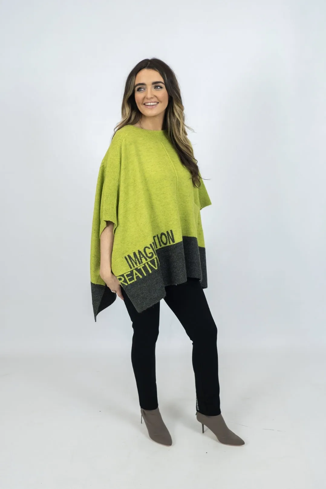 Md'M Green Poncho