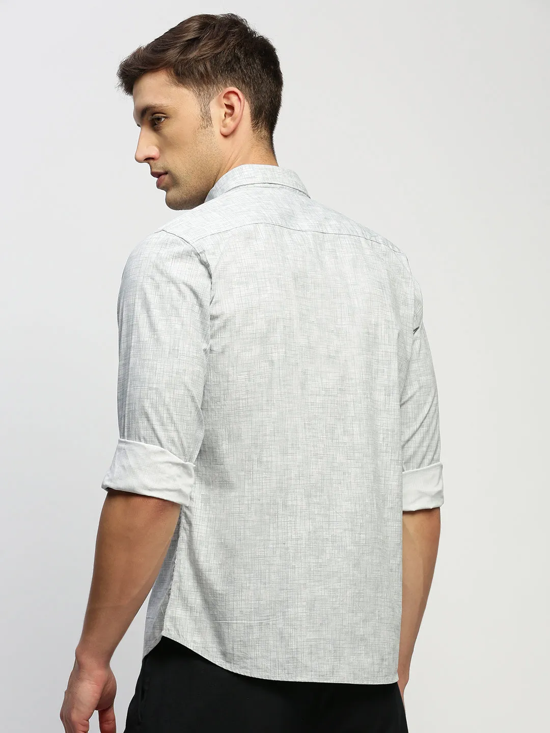 Men Grey Printed Shirt