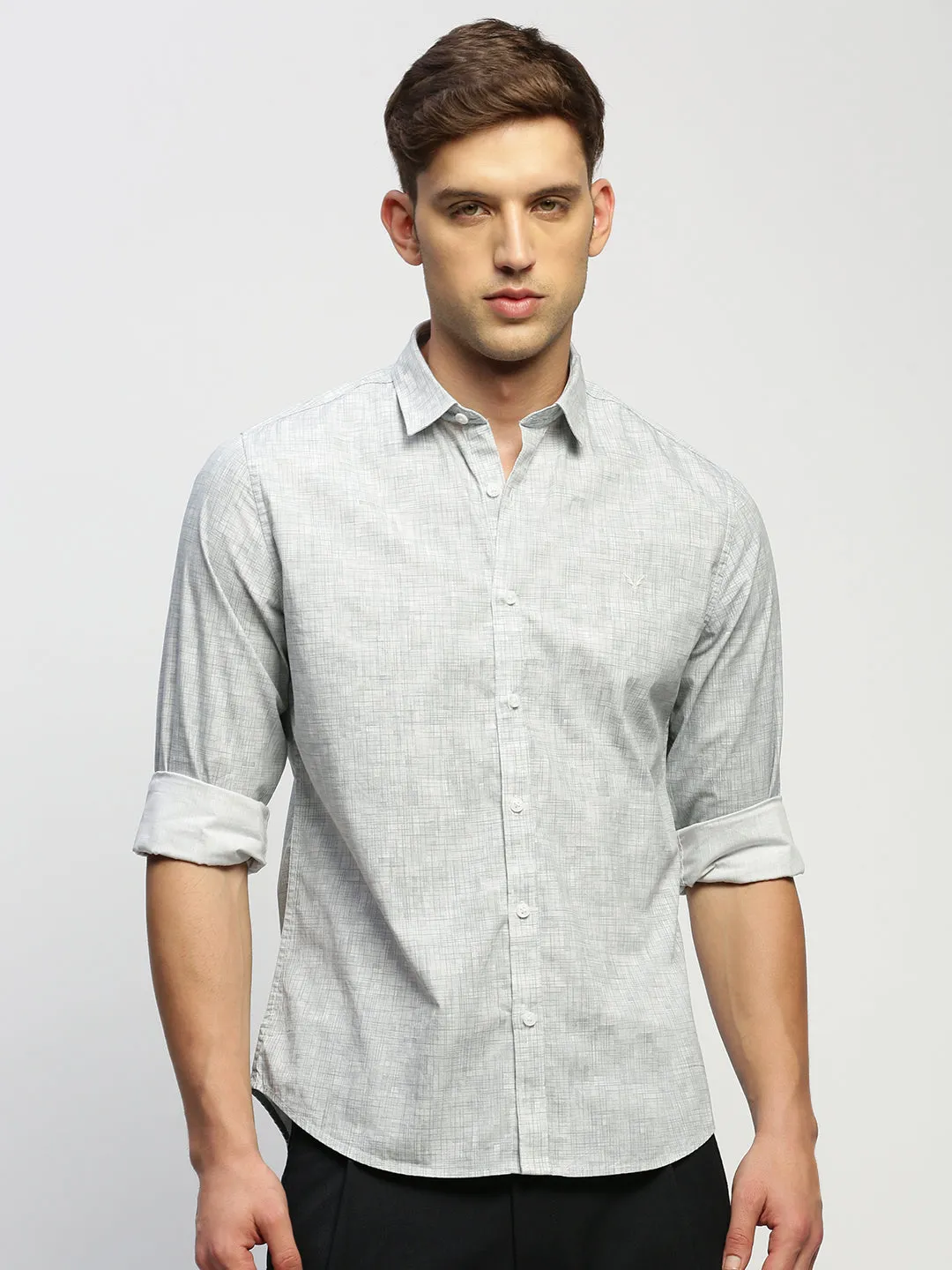 Men Grey Printed Shirt