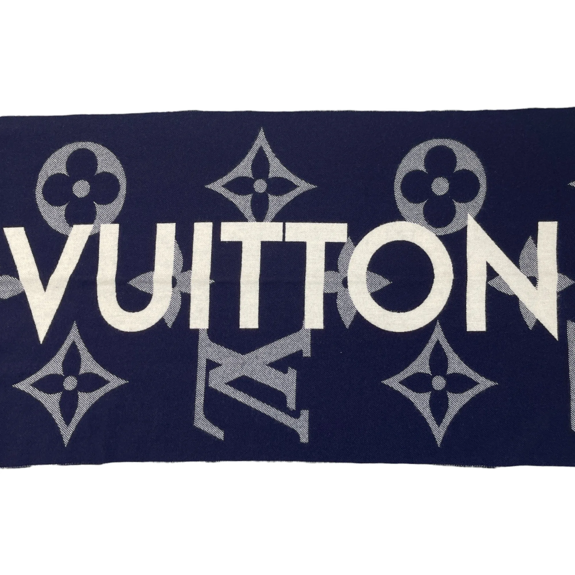 Men's Monogram Logo Scarf Navy