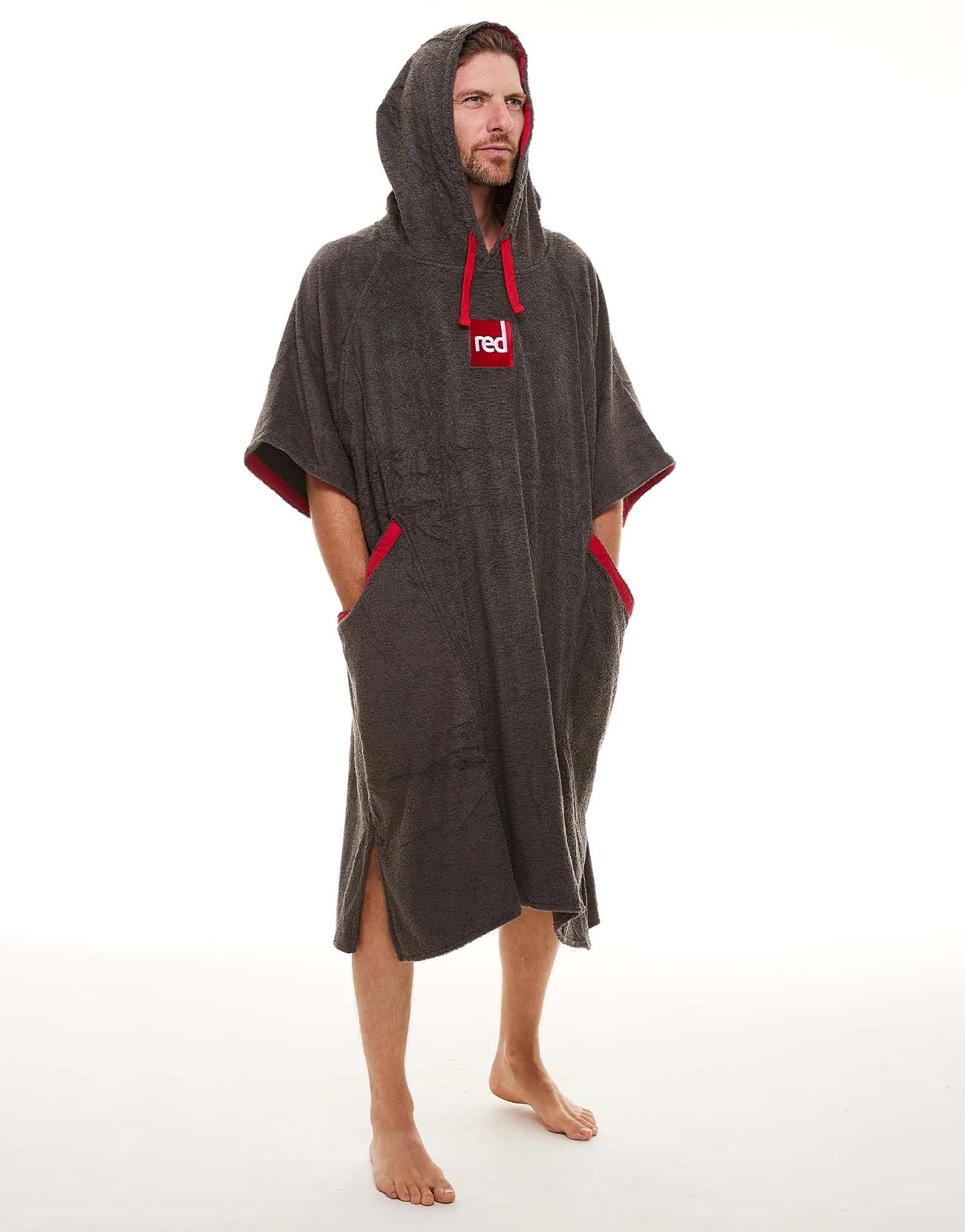 Men's Towelling Change Robe - Grey