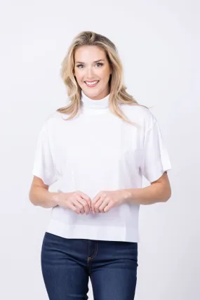 NATION LTD Fable Turtleneck Tee in White