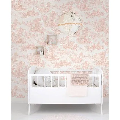 NextWall Chateau Toile Peel and Stick Wallpaper Pink