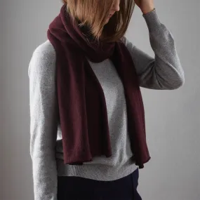 Nora Cashmere Scarf [Bordeaux red]