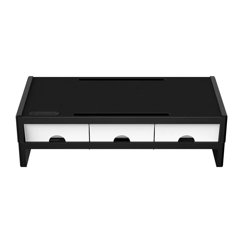 Orico 14Cm Desktop Monitor Stand With Drawers - Black