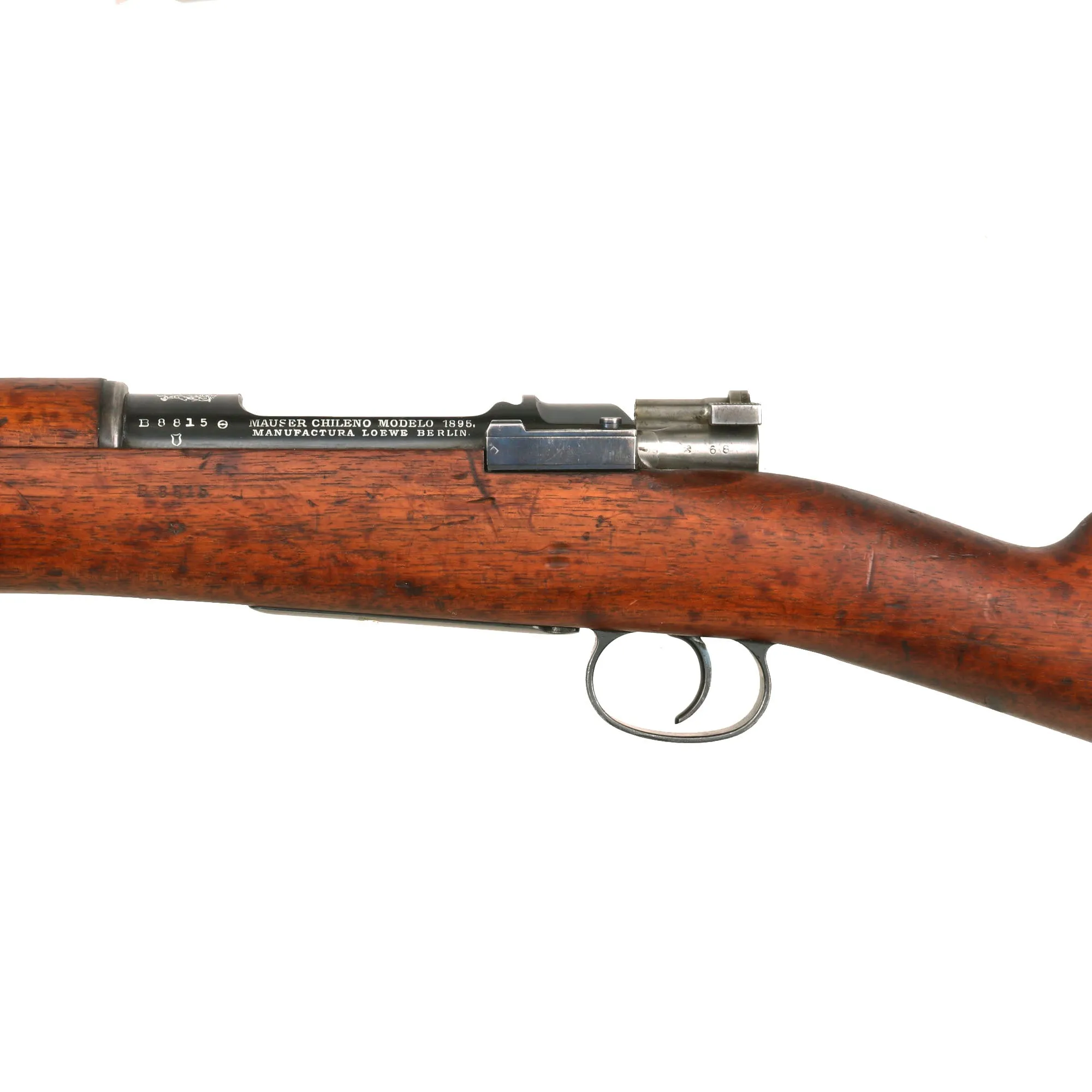 Original German Model 1895 Chilean Contract Mauser Rifle by Ludwig Loewe Berlin - Serial B 8815