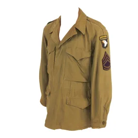 Original U.S. WWII 101st Airborne Division M-1943 M43 Field Jacket