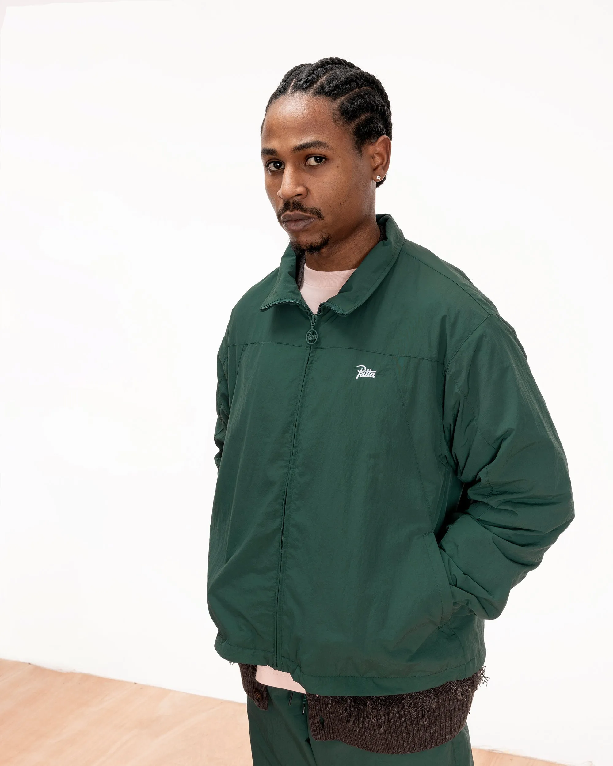 Patta Basic M2 Nylon Track Jacket (Ponderosa Pine)