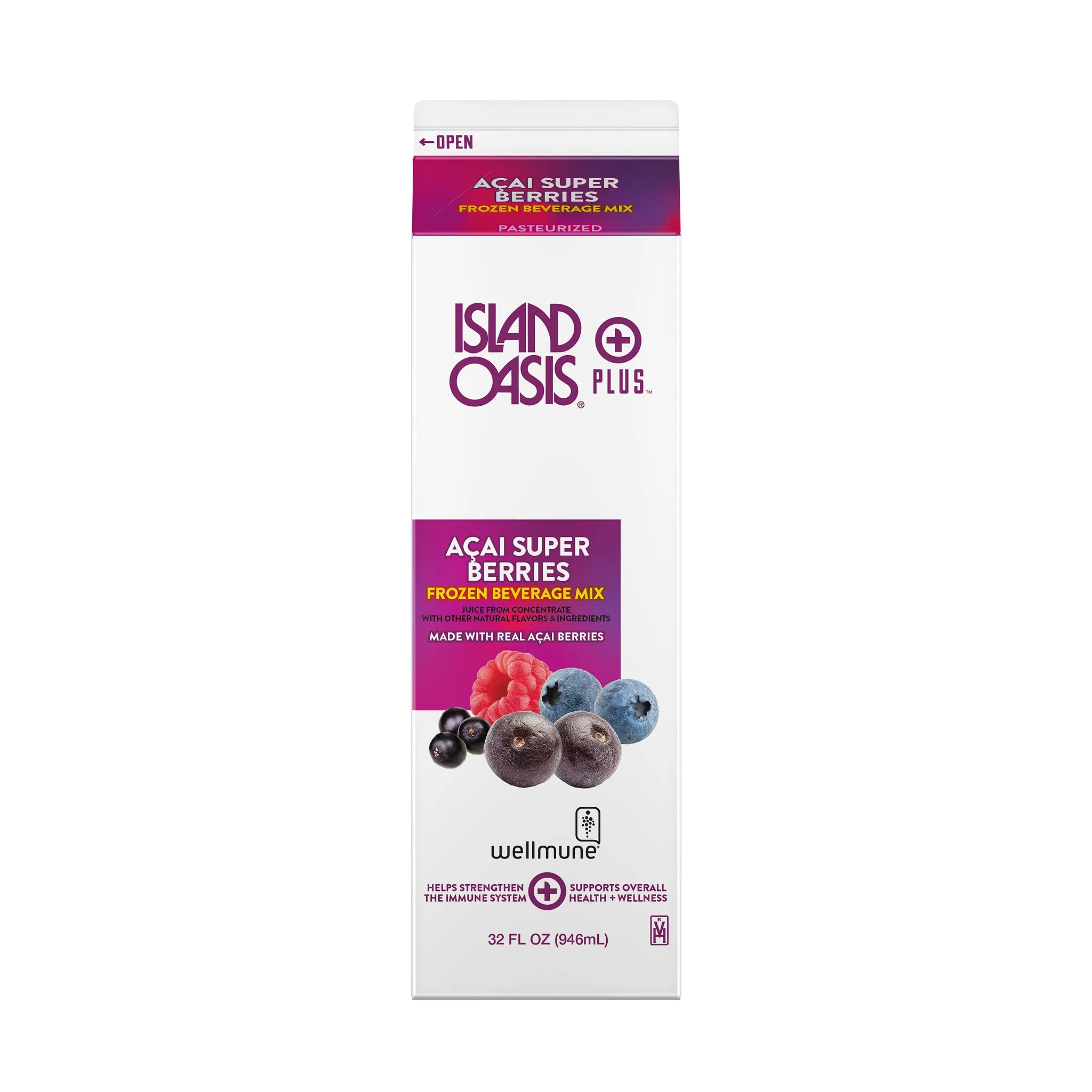 Plus Acai Super Berries
Frozen Beverage Mix - 12 x 32 fl oz