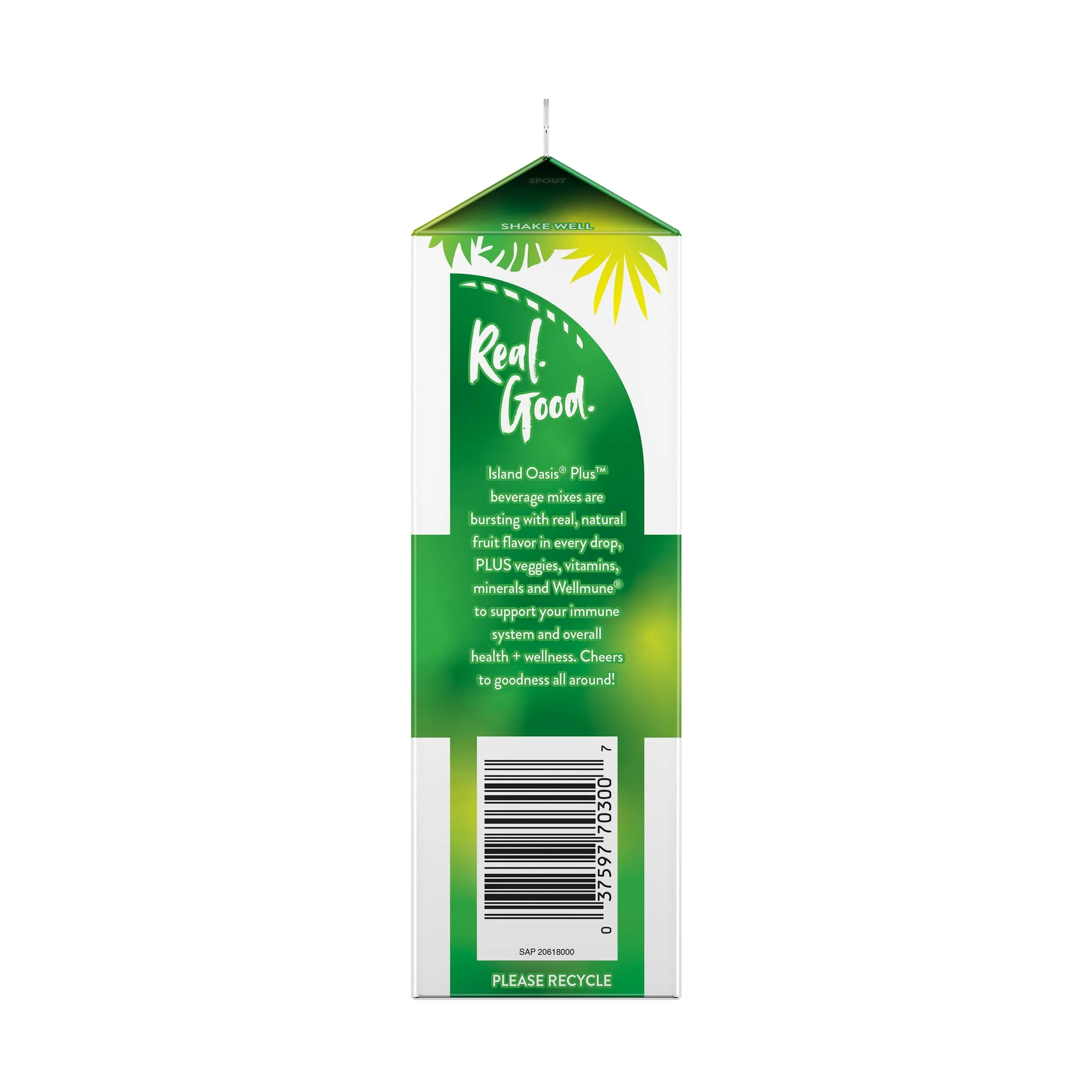 Plus Tropical Greens Frozen Beverage Mix - 12 x 32 fl oz