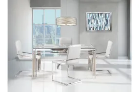 Porfirio Dining Set with Jasmine White Side Chair