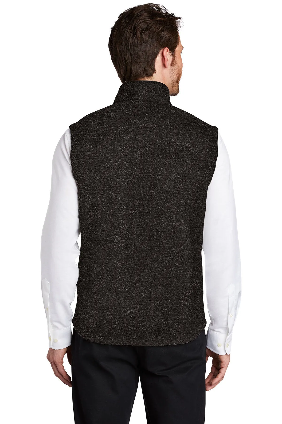 Port Authority Sweater Vest, Black Heather [Fooda]