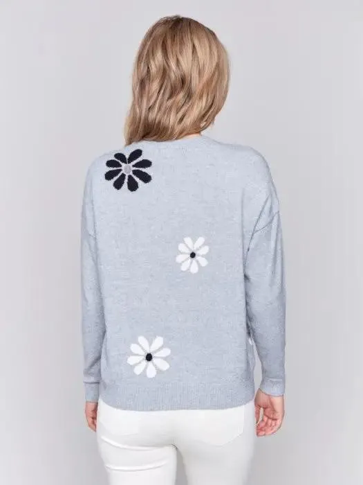 Printed Crew Neck Pull Over Sweater