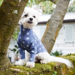 Pup Star | Denim Blue Doggie Turtleneck Top