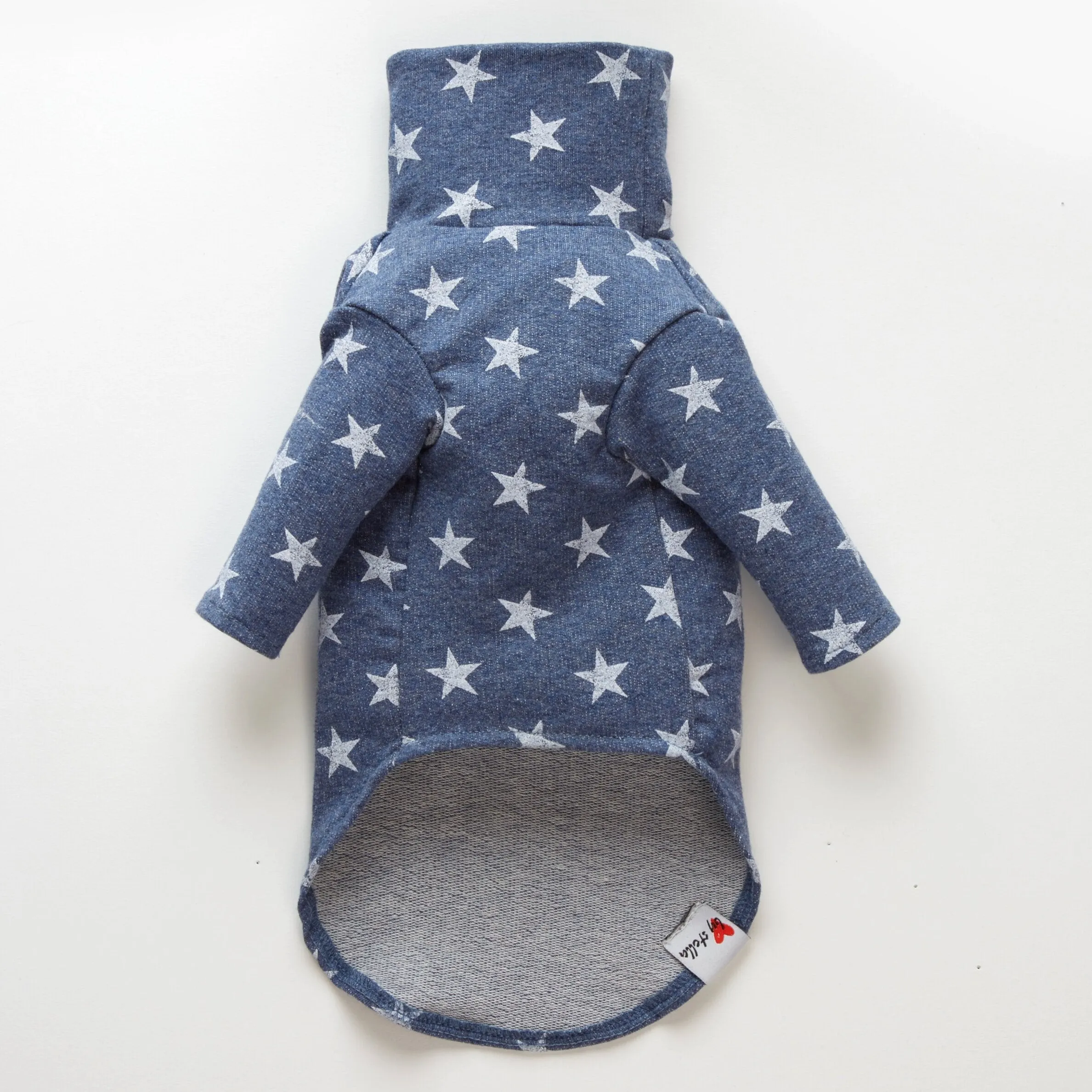 Pup Star | Denim Blue Doggie Turtleneck Top