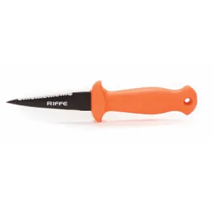 Riffe Stubby Knife Safety Orange Handle