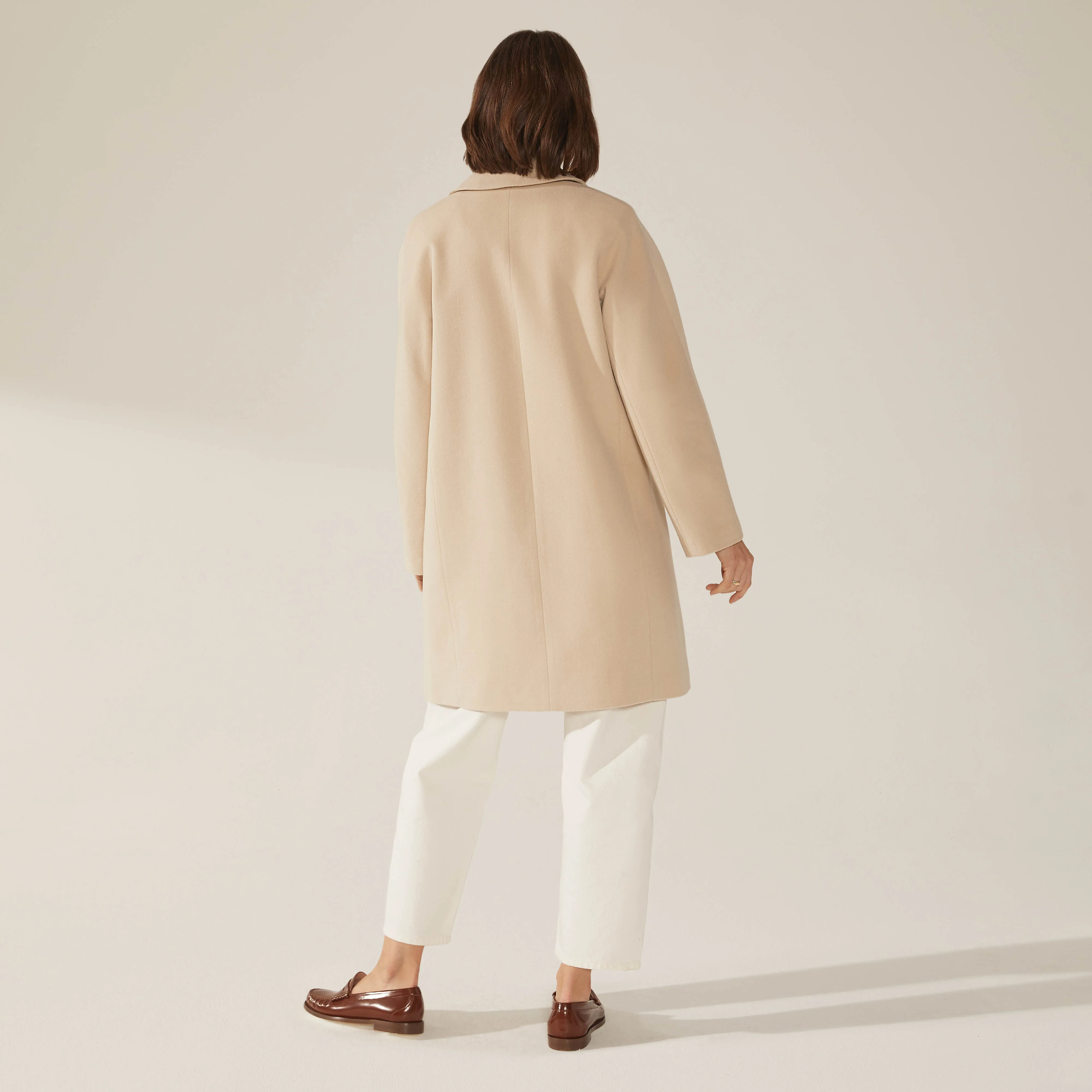 Risa Cashmere-Wool Button Down Coat