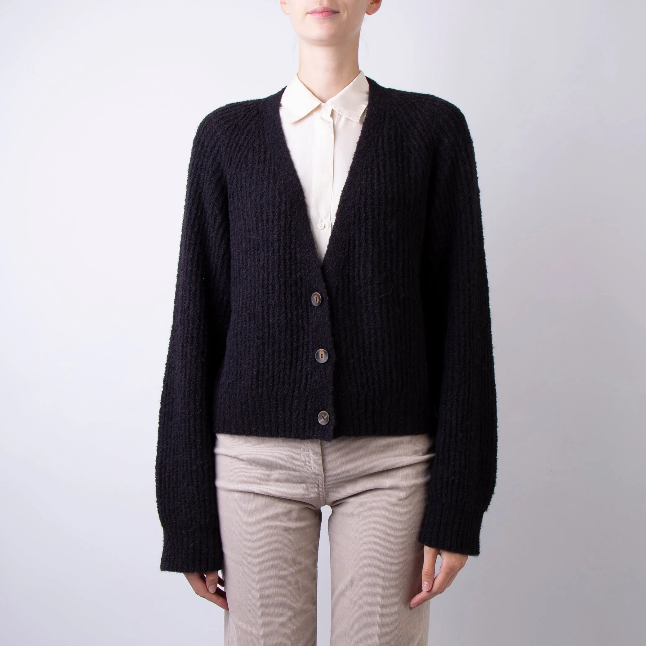 ROBERTO COLLINA CARDIGAN A18110 09 BLACK