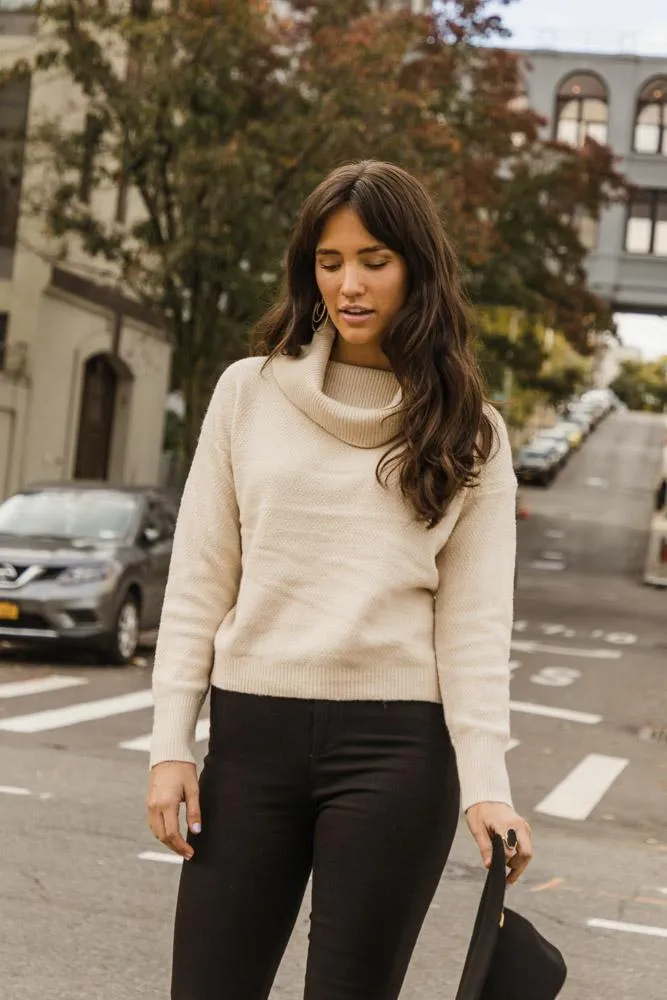 Rubie Turtleneck Sweater in Ivory - FINAL SALE