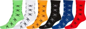 Sakkas Girl's Creative Fun Cotton Blend Crew Socks Assorted Color 6-Pack