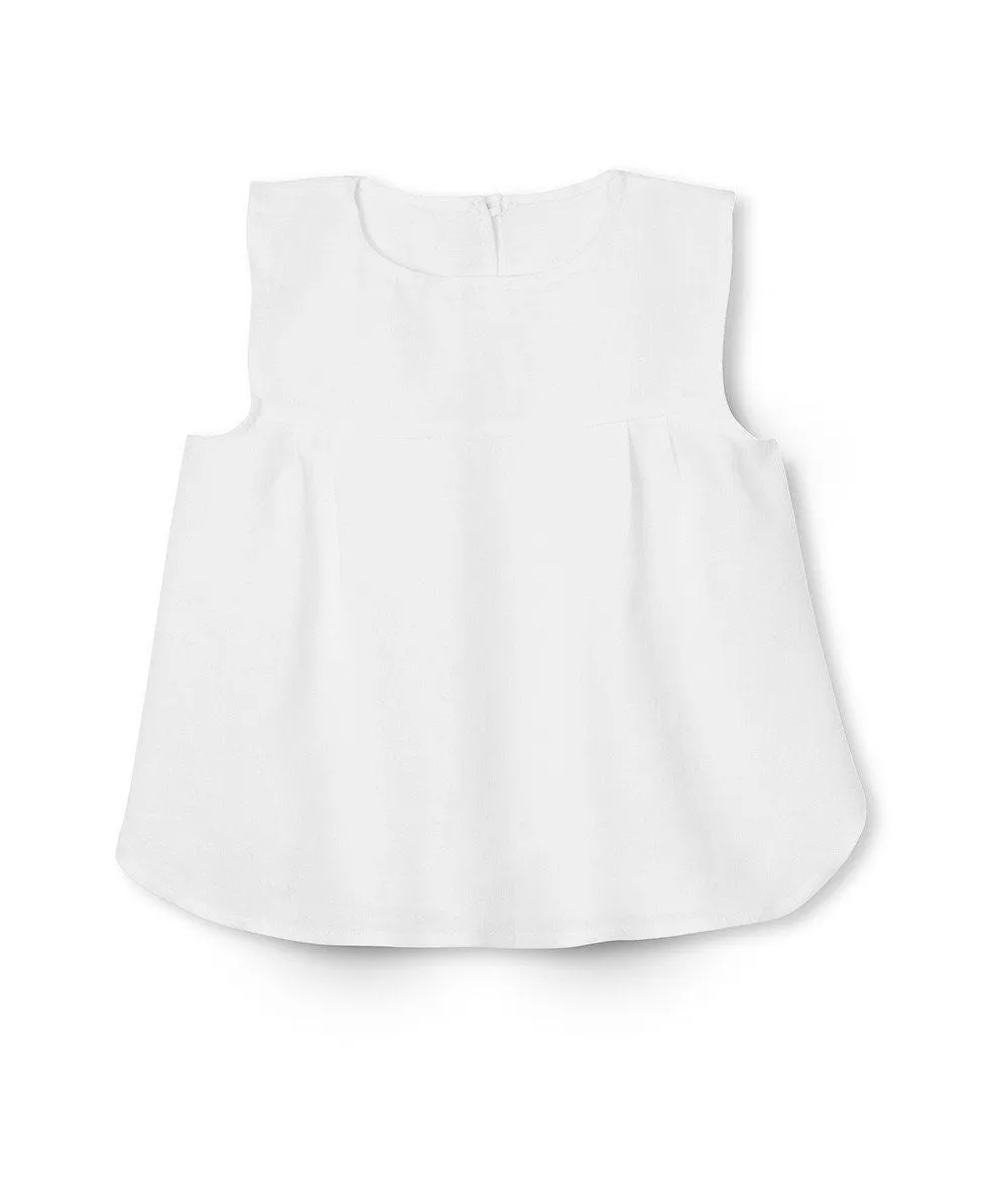 SAMPLE SALE<br>White Linen Top<br>Size 5