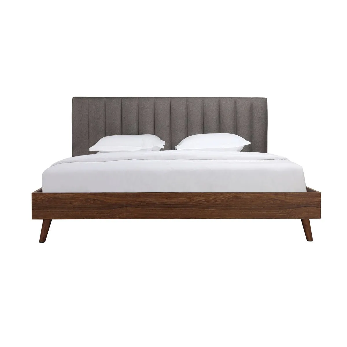 Sasha King Platform Bed with Upholstered Headboard