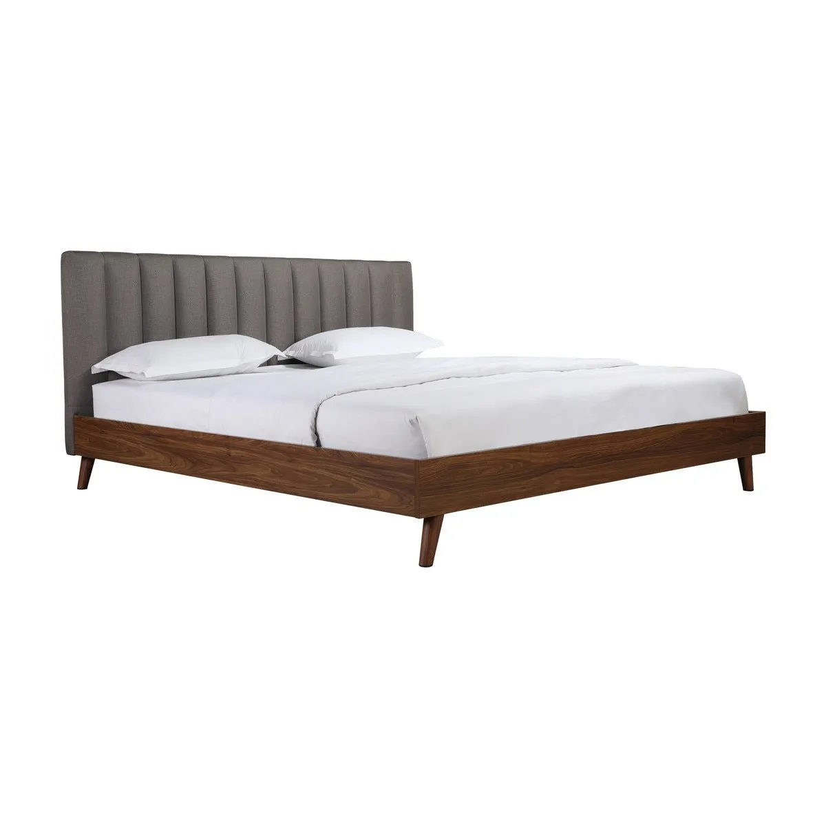 Sasha King Platform Bed with Upholstered Headboard