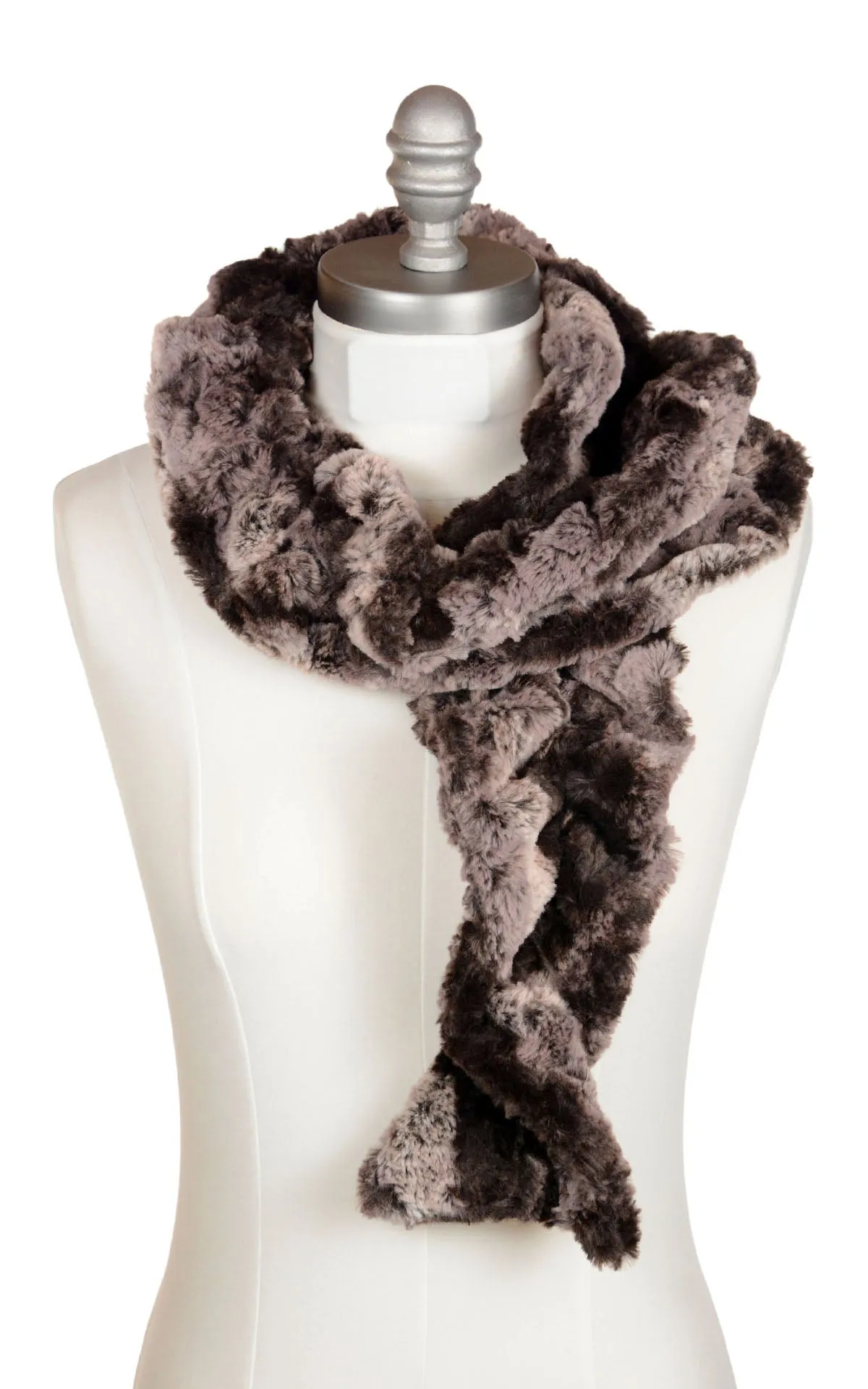 Scrunchy Scarf - Luxury Faux Fur in Mocha