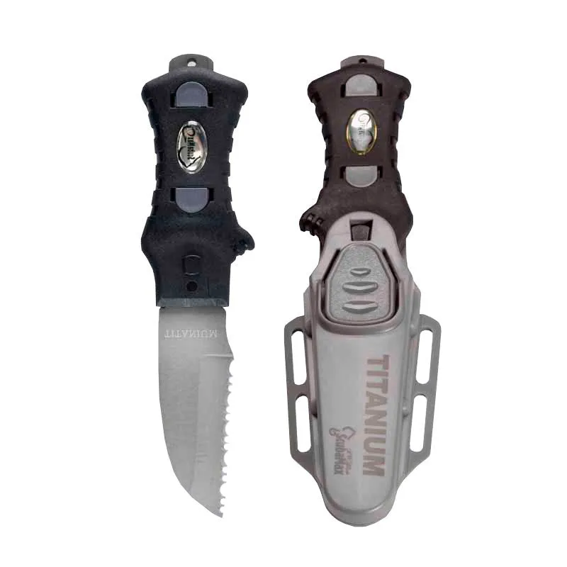 Scuba Max KN-100TI Titanium Round Drop Tip Scuba Knife