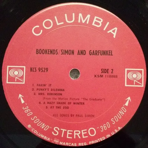 Simon & Garfunkel - Bookends (LP, Album, Pit) (VG)