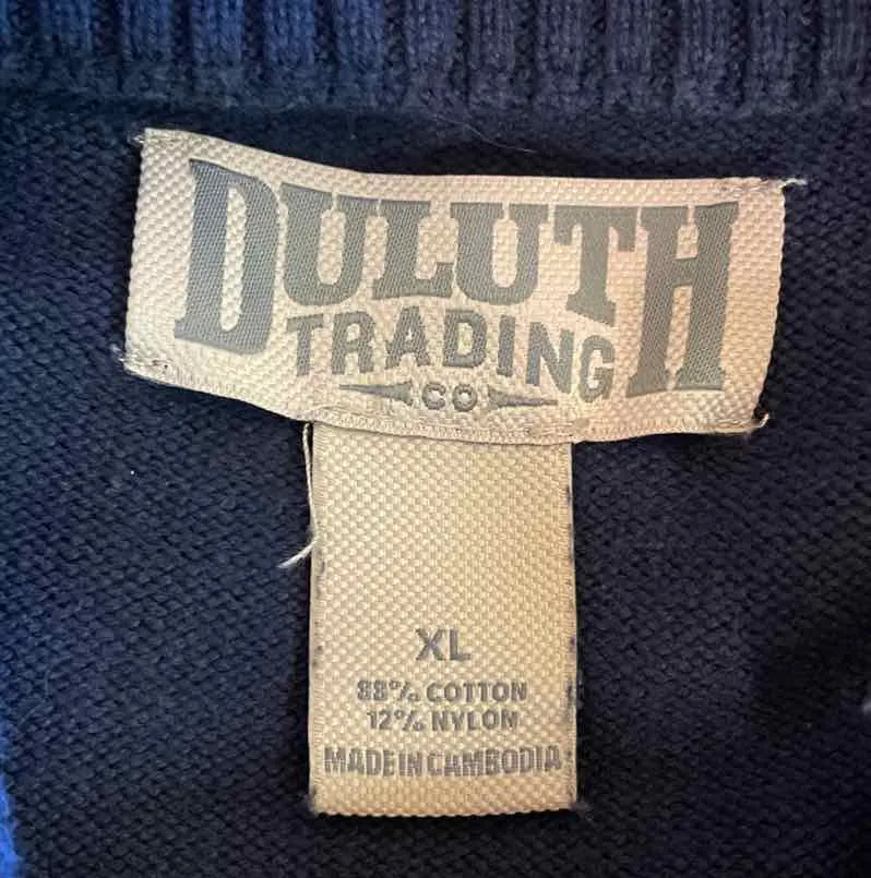 Size XL Duluth Trading Navy Women's Sweater & Sweatshirt