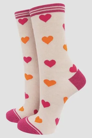 Sock Talk Bamboo Two Tone Love Heart Socks