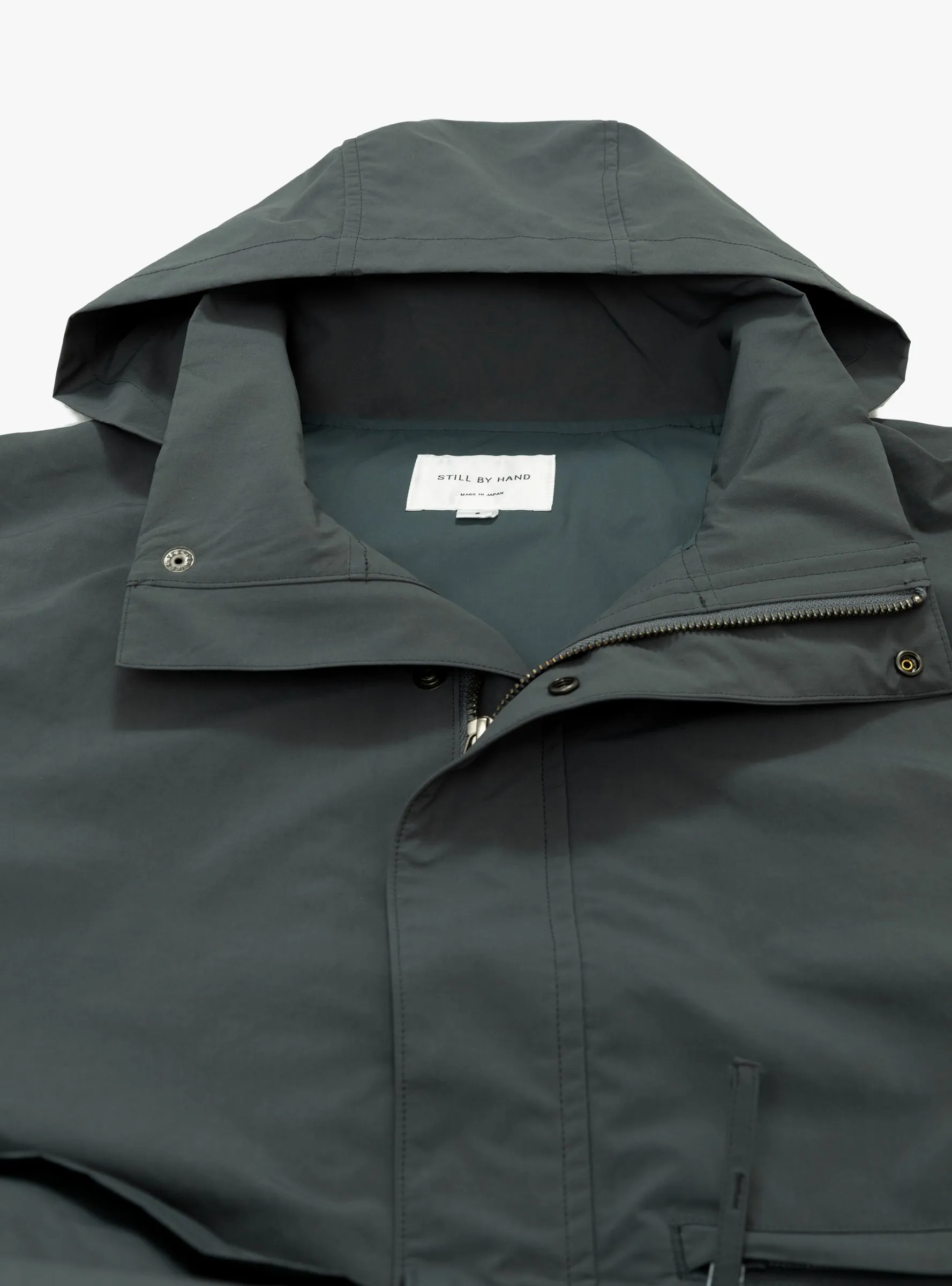 Stand Collar Field Jacket Blue Grey