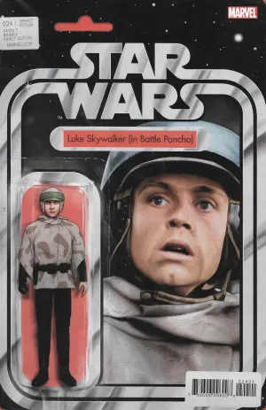 Star Wars #24 Comic Carded Luke Skywalker (in Battle Poncho) Variant Comic