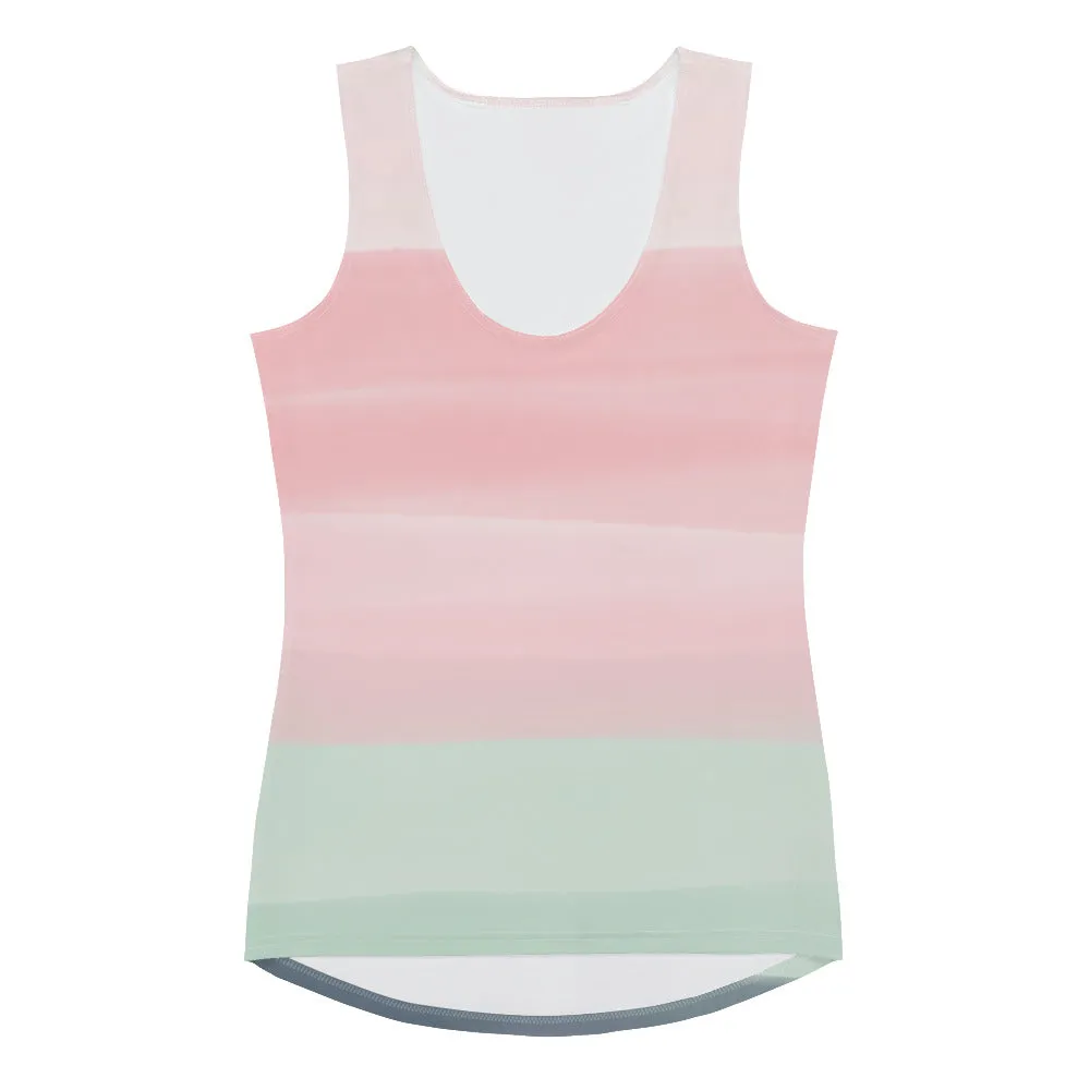 Sublimation Cut & Sew Tank Top Pink & Blue