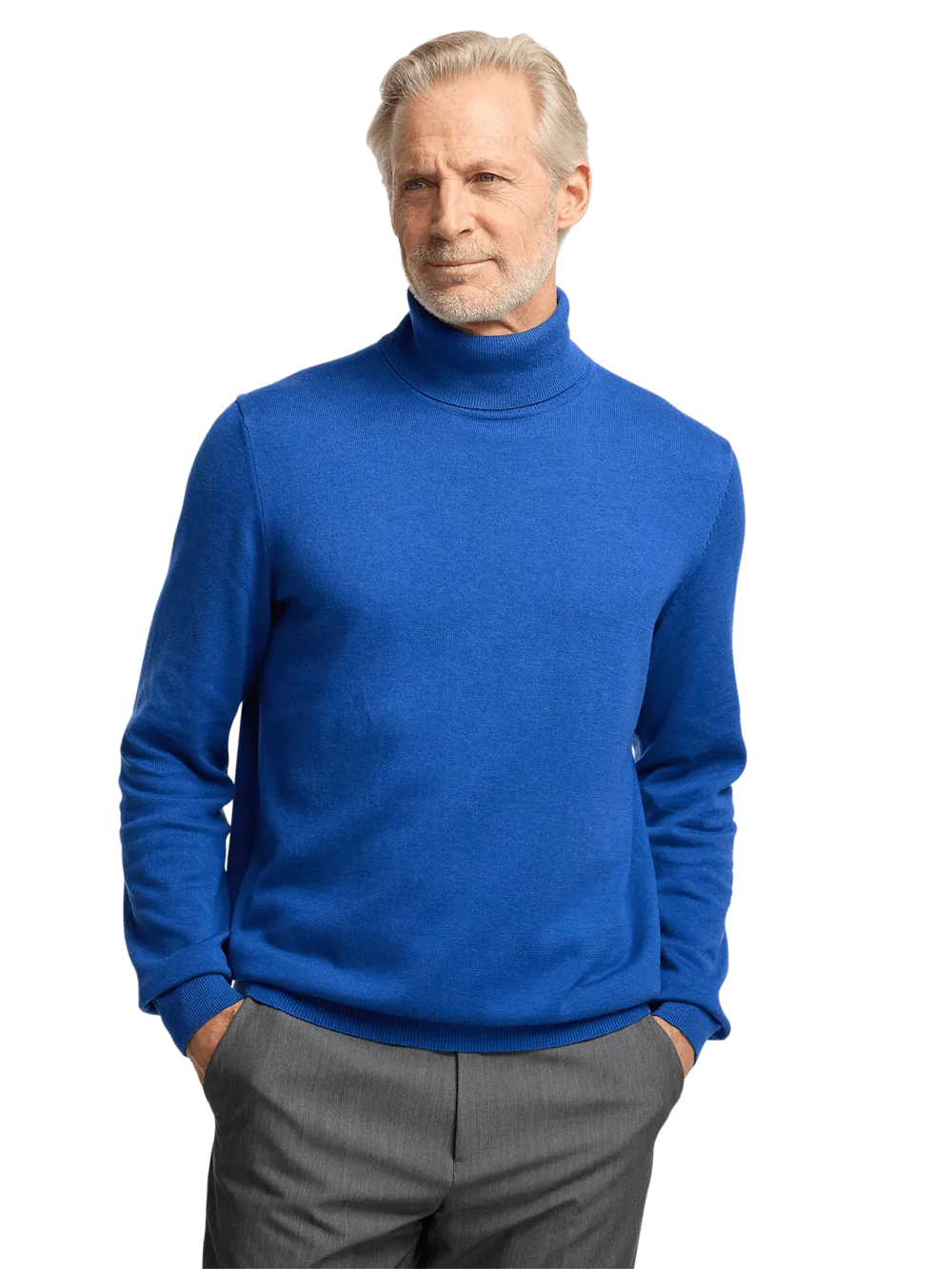 Supima Cotton Turtleneck - Blue